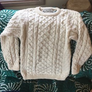 Kids traditional Aran merino wool sweater